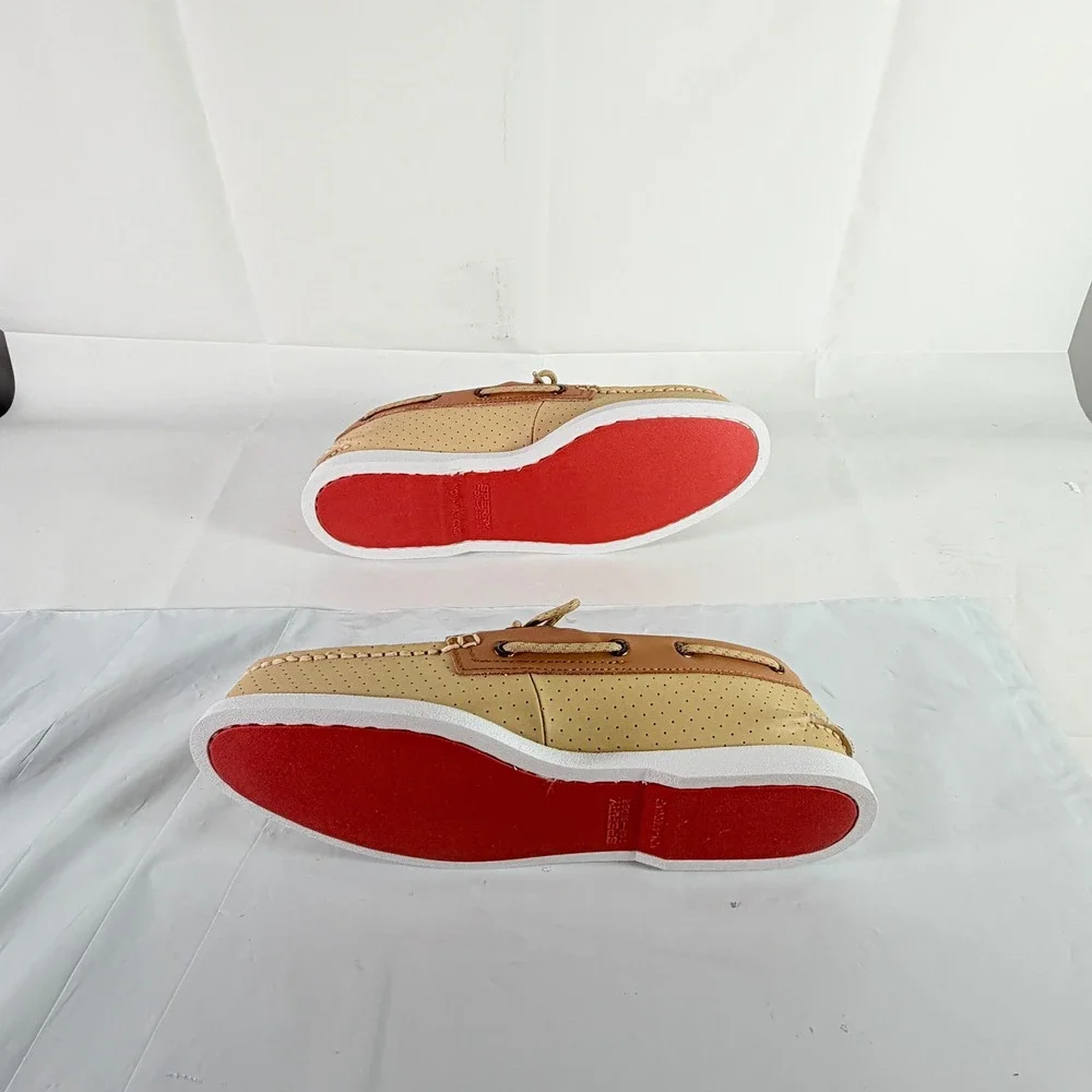 Sperry A/O Resort Perf Off White Men's Boat Shoes Size 10.5 M STS24814